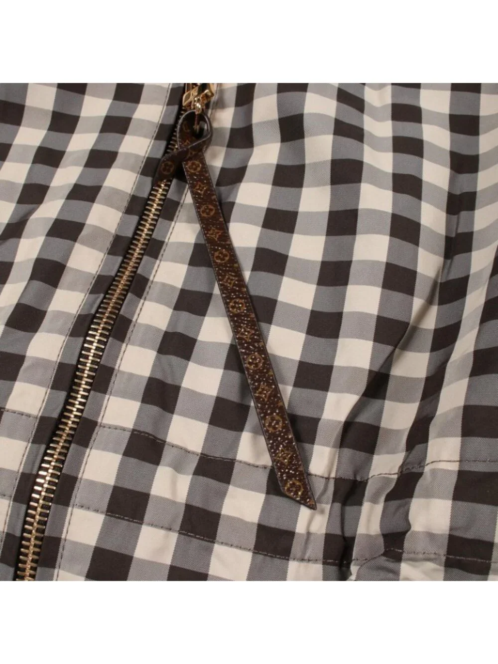 Louis Vuitton Nylon Jacket Monogram Gingham Check Hooded